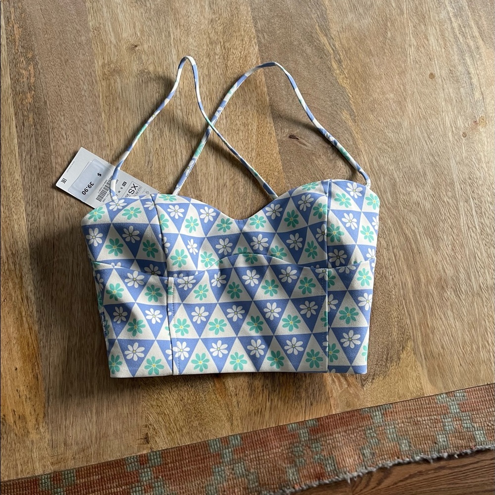 Zara patterned crop top